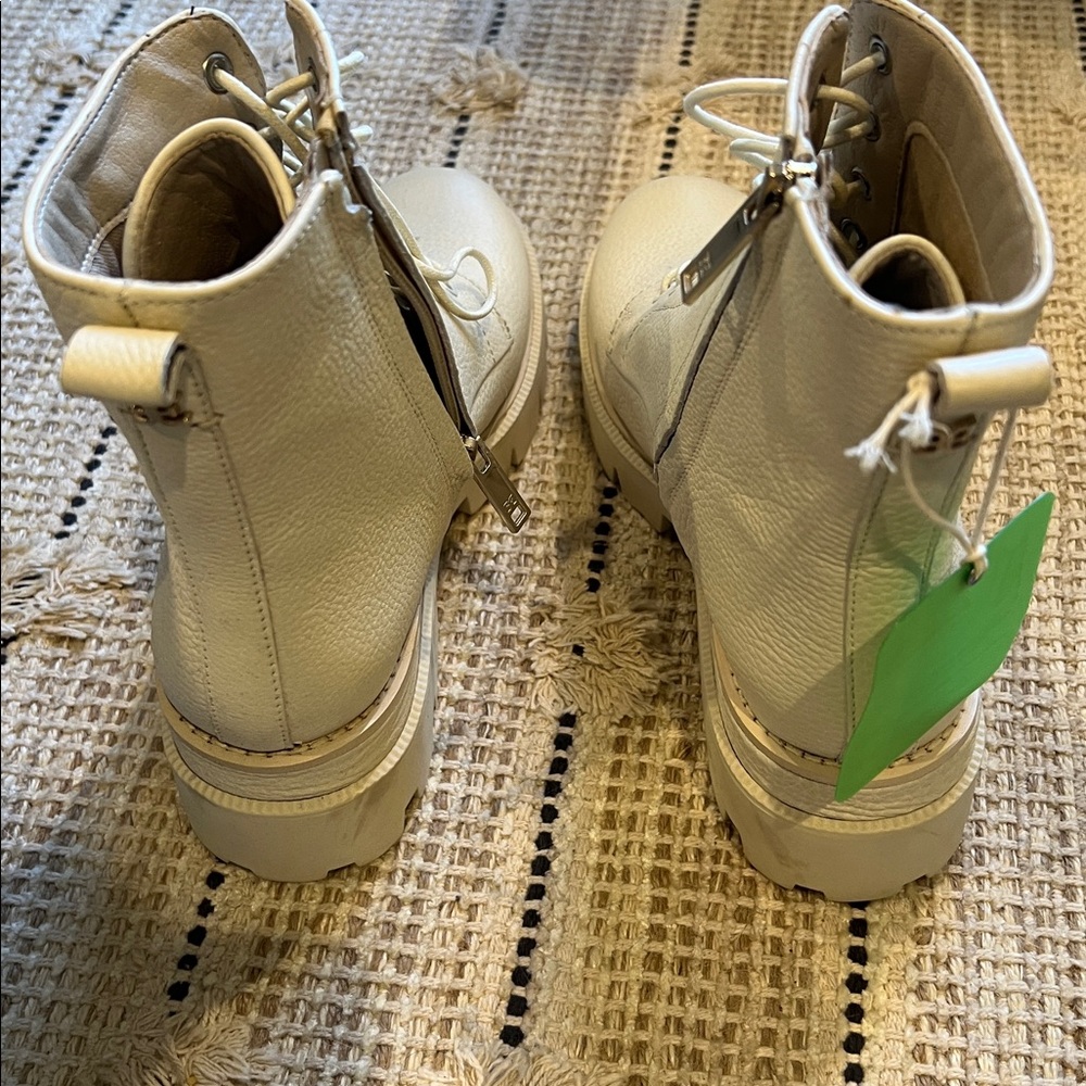 Sam Edelman Waterproof Garret Ivory Platform Combat Boots - Picture 2 of 7